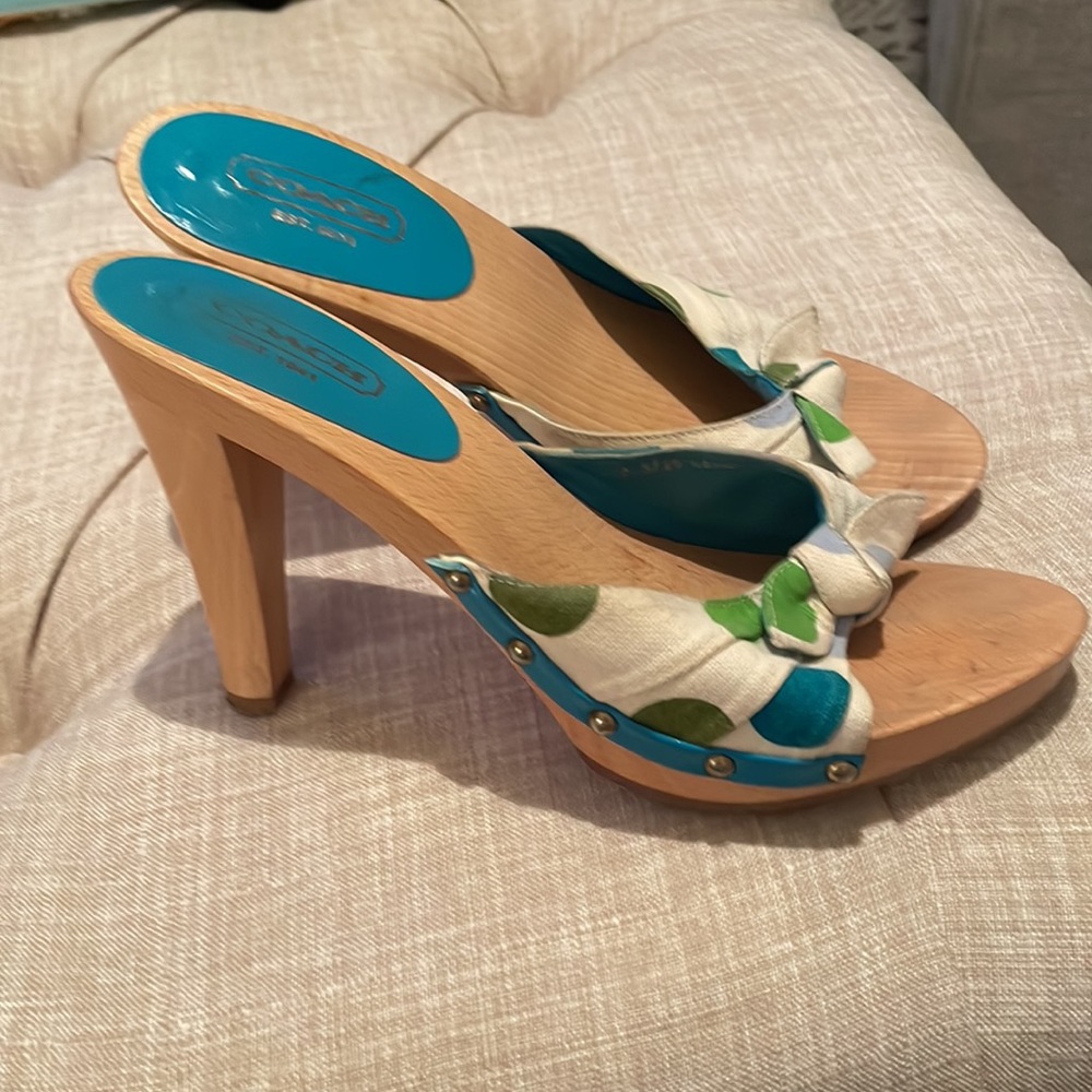 Coach high heel peep toe sandal - Picture 5 of 6
